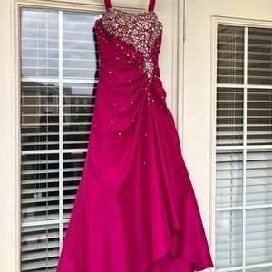 Pink gem prom dress